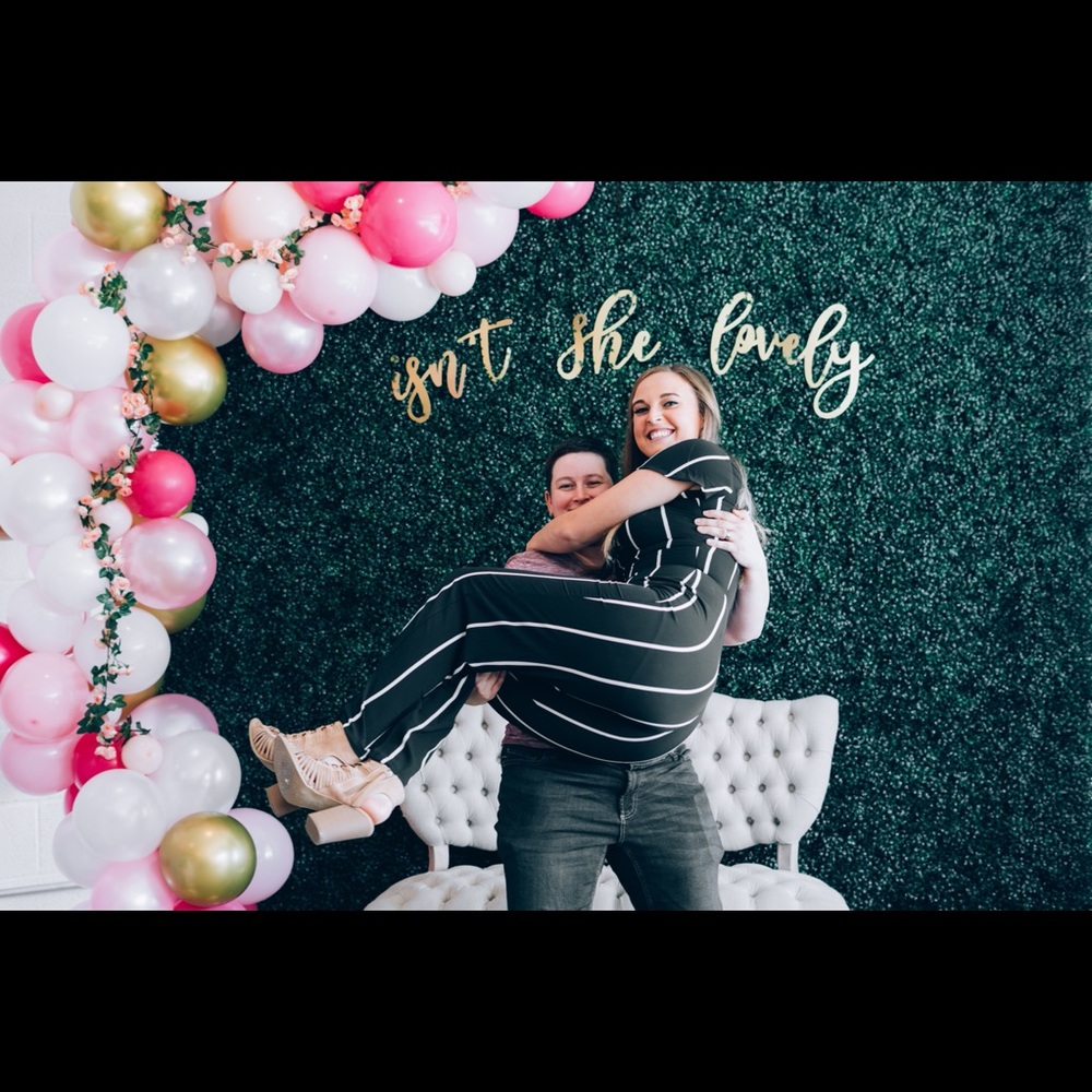 Navy blue striped jumpsuit